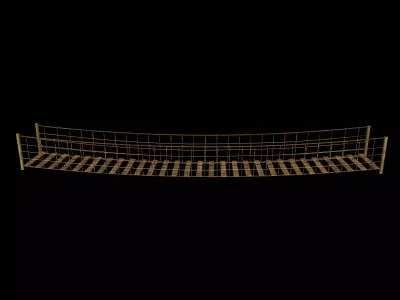 Rope suspension bridge  3D model
