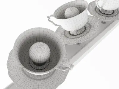 illuminator light fixture with four lights 3D model