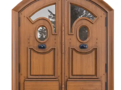 Entrance classic door 77 3D model