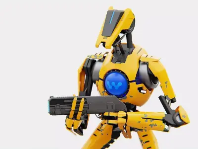 BATTLE DROID RX-3000  RIGGED 3D model