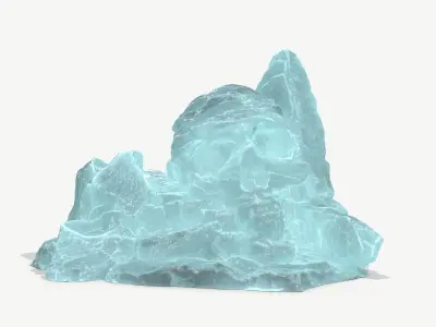 Skull Rock Low-poly 3D model 7