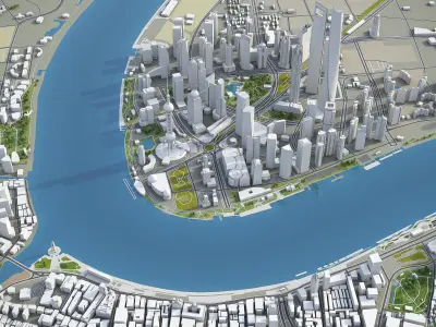 Shanghai Metropolitan Area 3D Model Pack