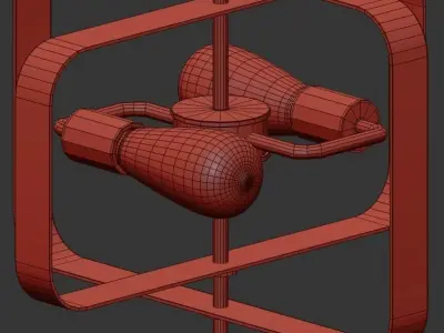 LINKED SEMI FLUSH CEILING LIGHT 3D model