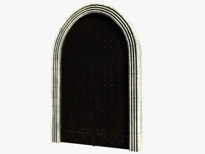Medieval Door Low-poly 3D model