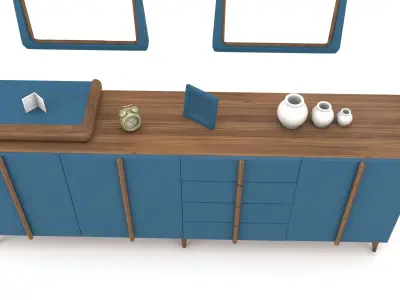 Modern Sideboard 3D Model 3D model