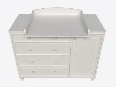 Cilek Romantic Dresser with Table 3D model