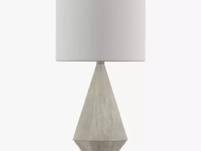 Adelis Faux Bleached Wood Table Lamp 3D model