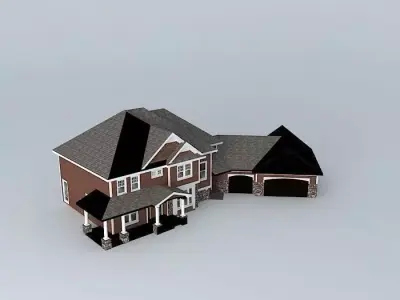 Suburban Family Home Free 3D model
