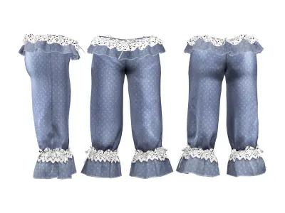 Female Bloomers Low-poly 3D model