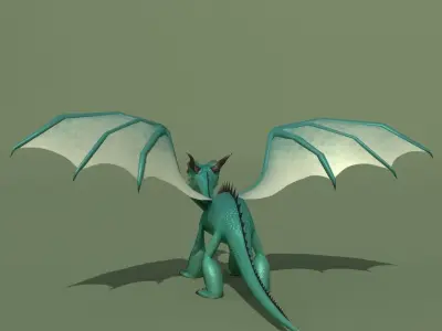 LowPoly Dragon Panteleimon Low-poly 3D model