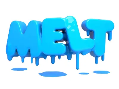 3D Melting Title 3D model