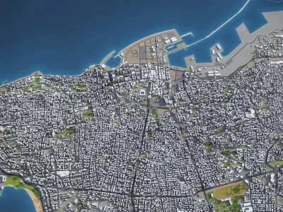 Beirut - City 3D Model Low-poly 3D model
