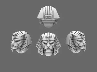 Sacred Scrolls Sphinx Guard Helmets 3D print model