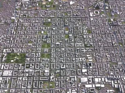 Almaty - 3D City Model Low-poly 3D model