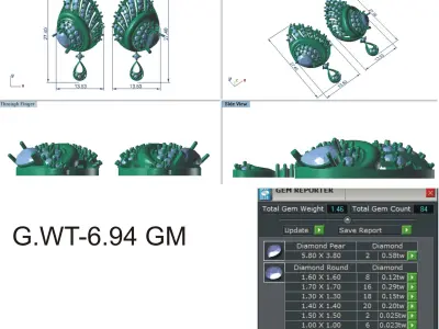 Pendants and Earrings 3D print model