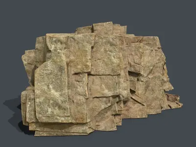 Skull Rock Low-poly 3D model 17