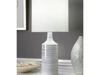 Sherlyn Ceramic Linen Shade Table Lamp 3D model