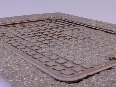 Cover manhole 04 high-poly 3D model
