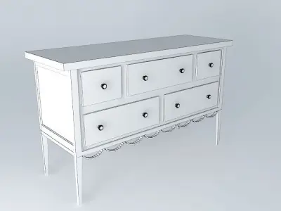 Wooden light console Free 3D model