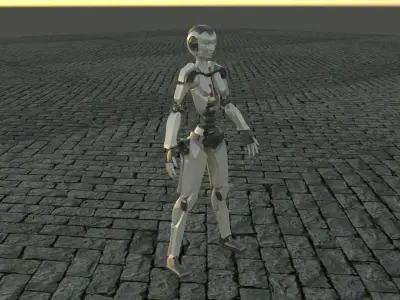 Robot Sci-Fi low poly model 3D model