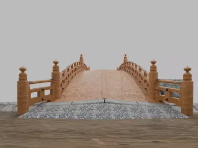 Kamihahi bridge in Japan 3D model