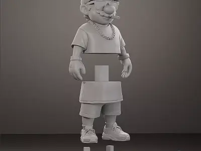 Super Mario Street Style -  3D Printable Figure - Presupported 3D print model