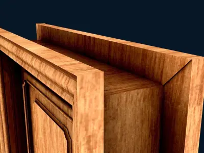 THE DOOR wooden 3D model