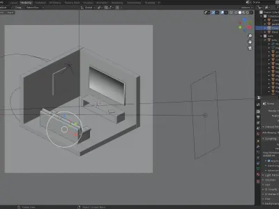 Living Room Low Poly Low-poly 3D model