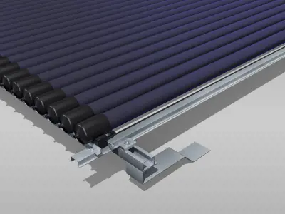30 Tube Solar Water Heater Low-poly 3D model