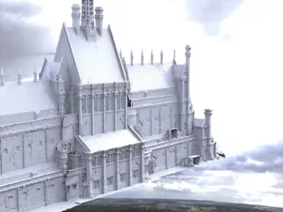 Country Mansion Horror themed 3D model