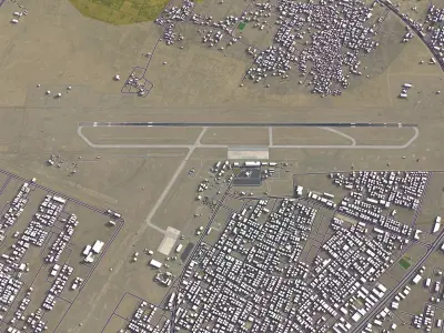 Jizan - King Abdullah bin Abdulaziz Airport - GIZ Low-poly 3D model