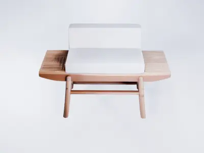 Stylized Modular Outdoor Sofa Unit  3D model