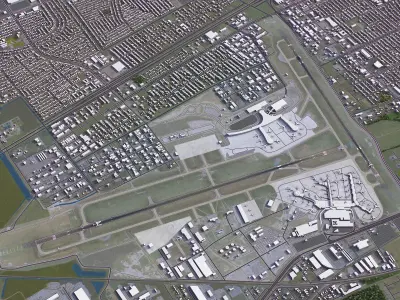 New Orleans - Airport - MSY Low-poly 3D model