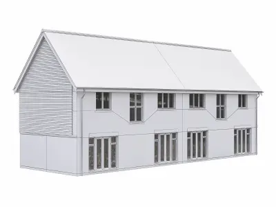 Neighborhood Houses P01 Low-poly 3D model