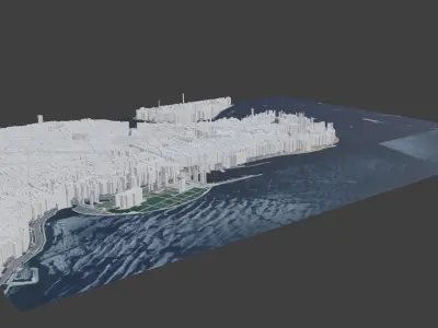 Istanbul City  Low-poly 3D model