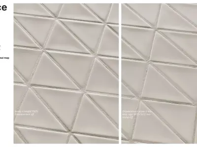 Right Triangle Mini Tiles in Straight Set Texture