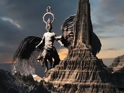 Mars Angel Scene Kit bash 3D model