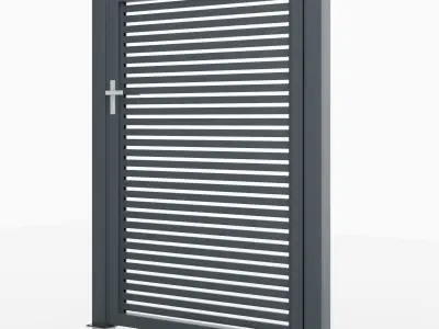 Aluminum Fence Model 2 4cm 3D Model Pack