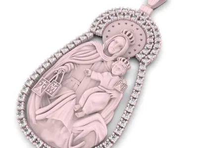 virgin pendant 3D print model