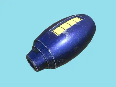 Mega Buster Megaman - Hand Cannon - SciFi Blast Weapon Low-poly 3D model