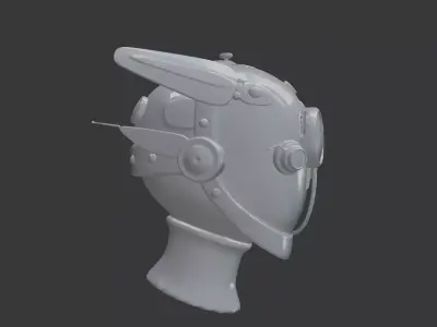 Sci Fi Helmet 3D Printable 3D print model