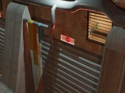 Industrial zone 3D model