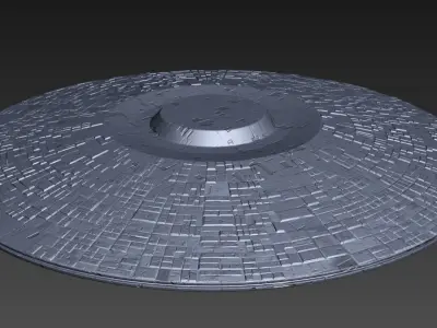 Lowpoly UFO Game Ready PBR Spaceship Low-poly 3D model