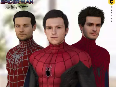 Spiderman three spider - man characters 3D model