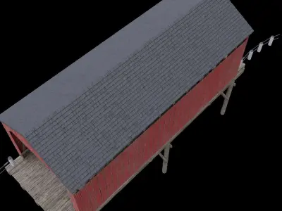 Wood bridge 2 Low-poly 3D model