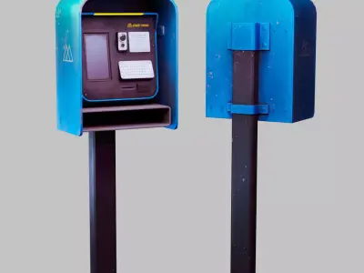 videophone Street Friend Low-poly 3D model