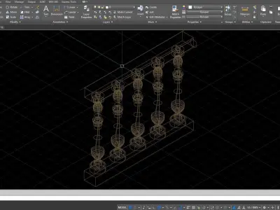 baluster autocad dwg 3d model for architecture  interior design Free 3D model