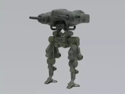 Mecha - Prototype 007 Low-poly 3D model