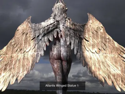 Angelic Female Statues 3D Model Pack