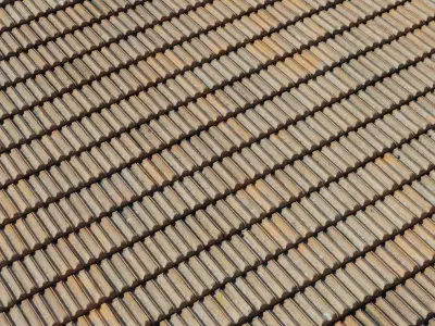 Vintage Clay Pantile Roof Texture